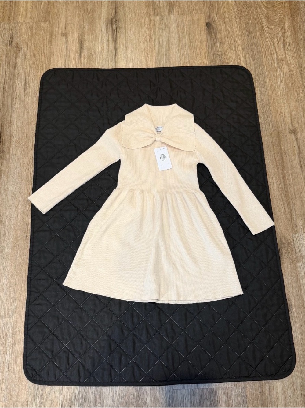 Primark Cream Knit Dress with Peter Pan Collar